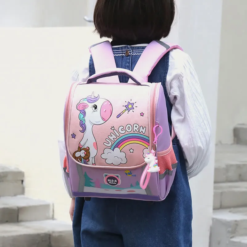 Backpack For Kids Cute Cartoon Unicorn Dinosaur Oxford Schoolbag