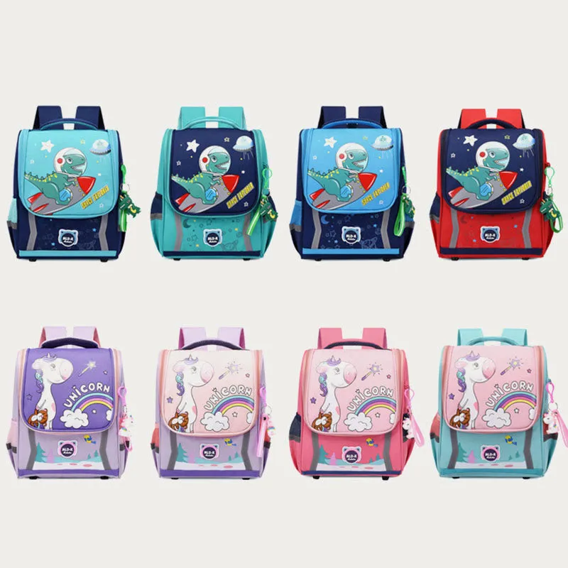 Backpack For Kids Cute Cartoon Unicorn Dinosaur Oxford Schoolbag