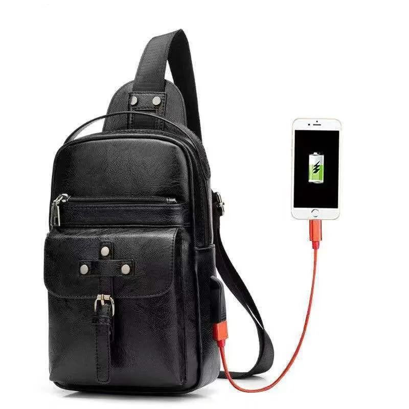 Backpack Waist Shoulder bag compatible with Ebook, Tablet and for BLU C5 PLUS (2019) - Black