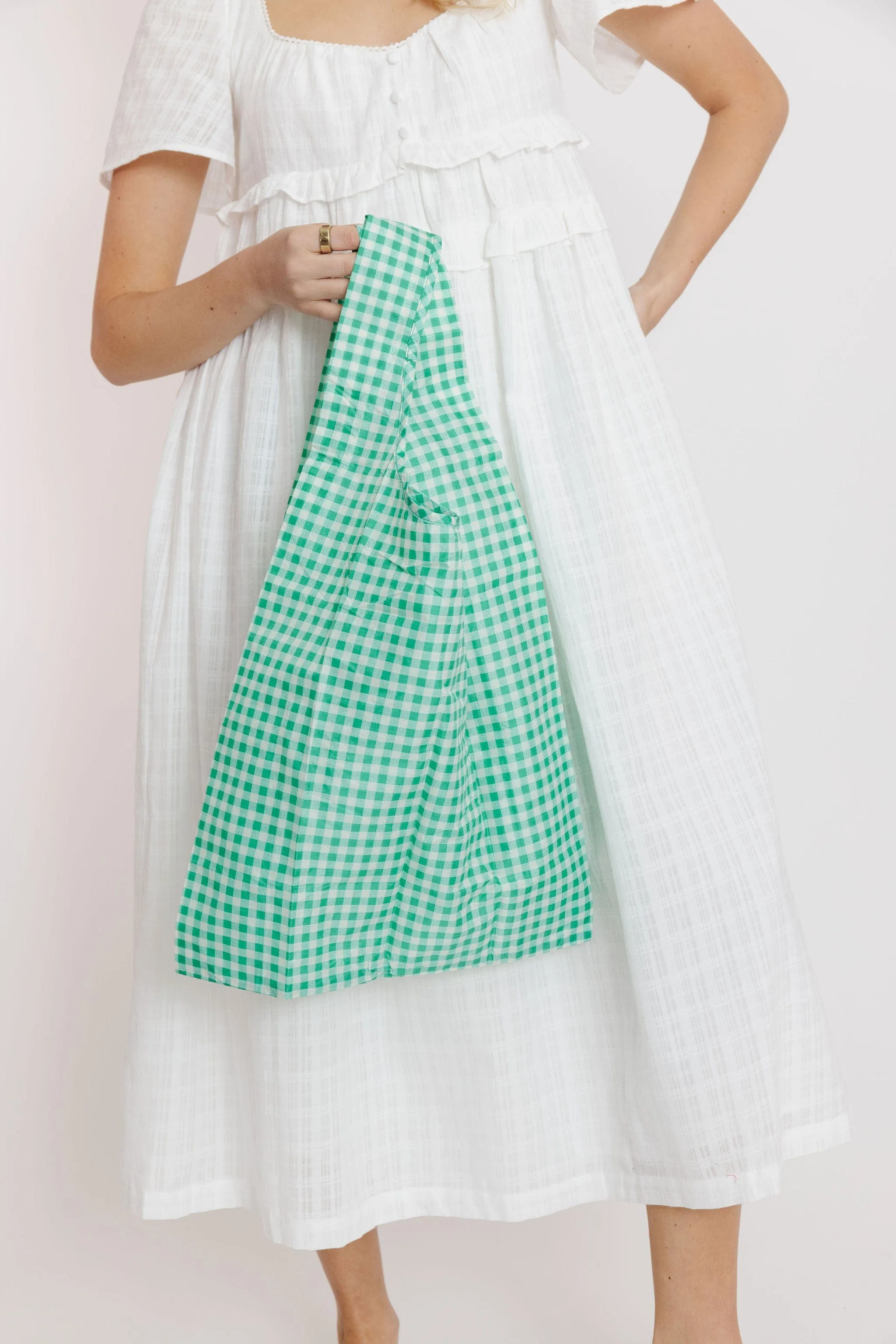 Baggu Standard Green Gingham