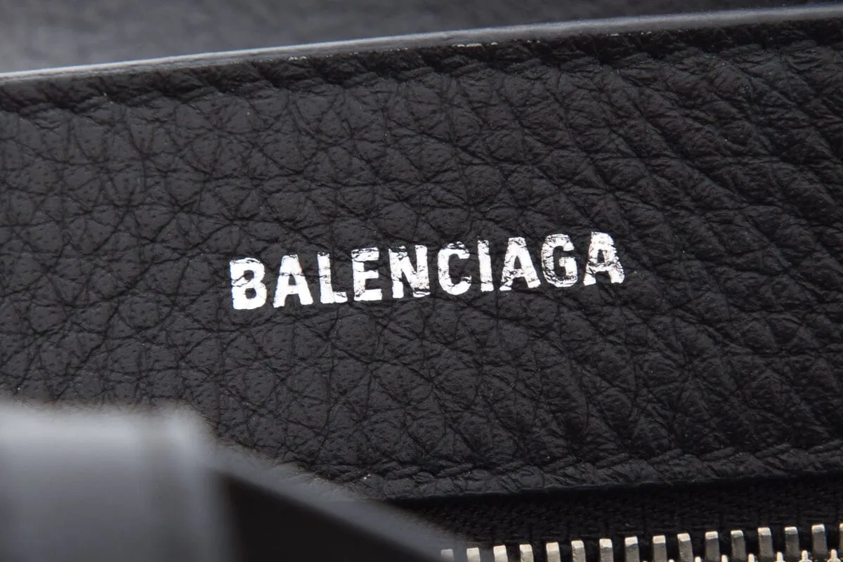 Balenciaga Black Leather top Handle Handbag