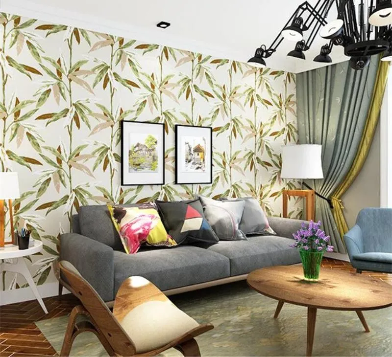 Bamboo Leaves Artistic Wallpaper