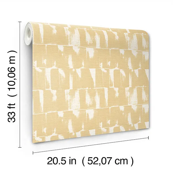 Bancroft Gold Artistic Stripe Wallpaper