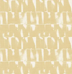 Bancroft Gold Artistic Stripe Wallpaper