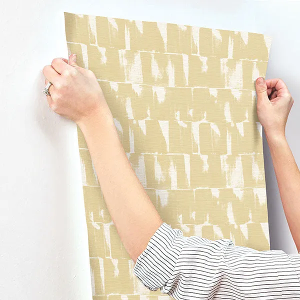 Bancroft Gold Artistic Stripe Wallpaper
