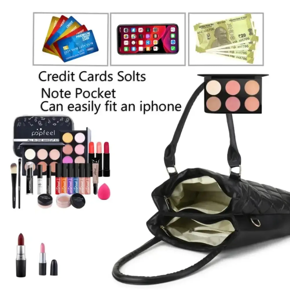 Beautiful Embroidered Trending Tote Bag Barfi Black
