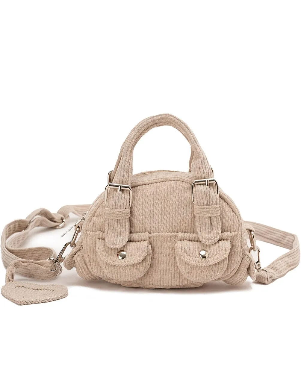 Beige Mini Corduroy Bag
