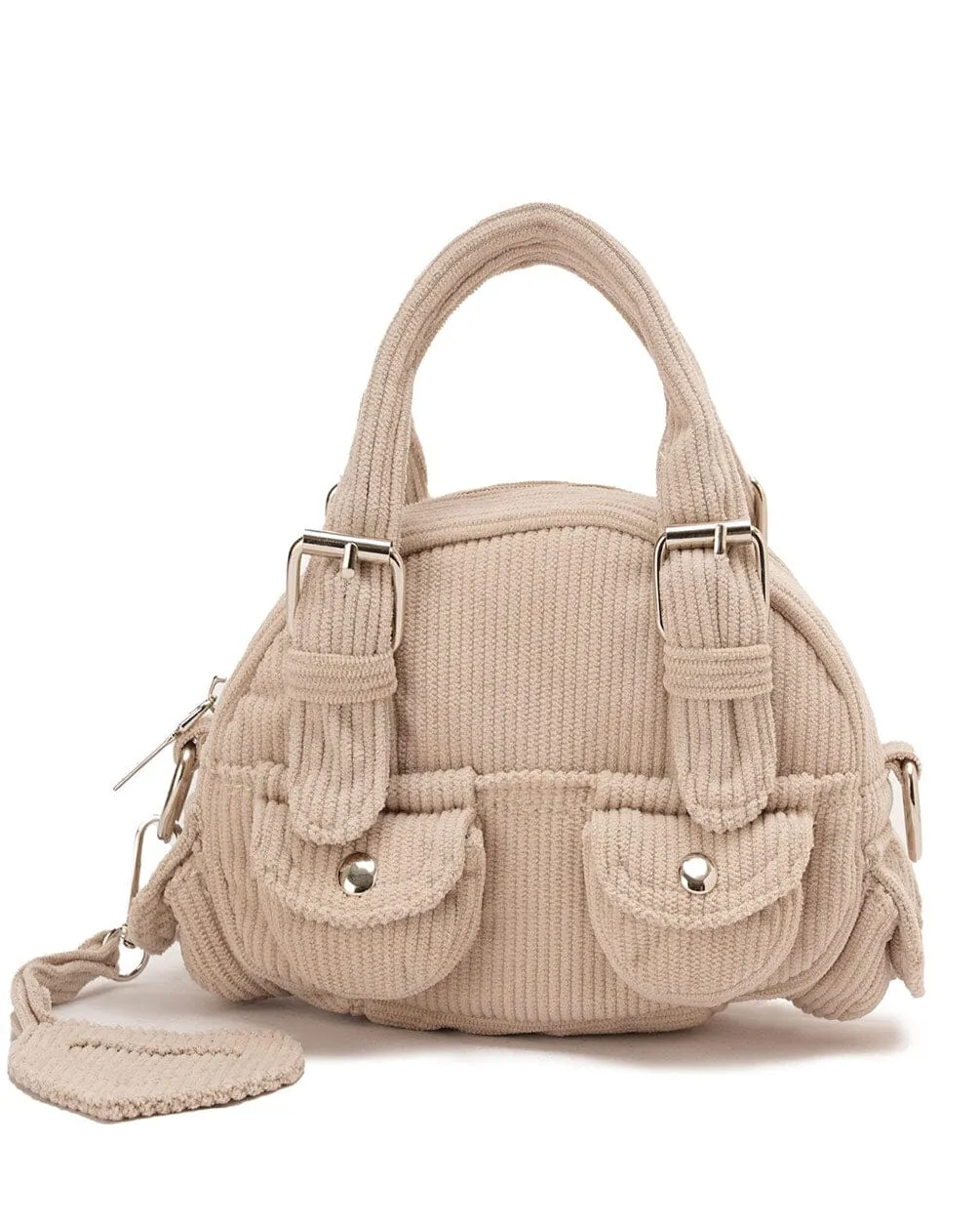 Beige Mini Corduroy Bag