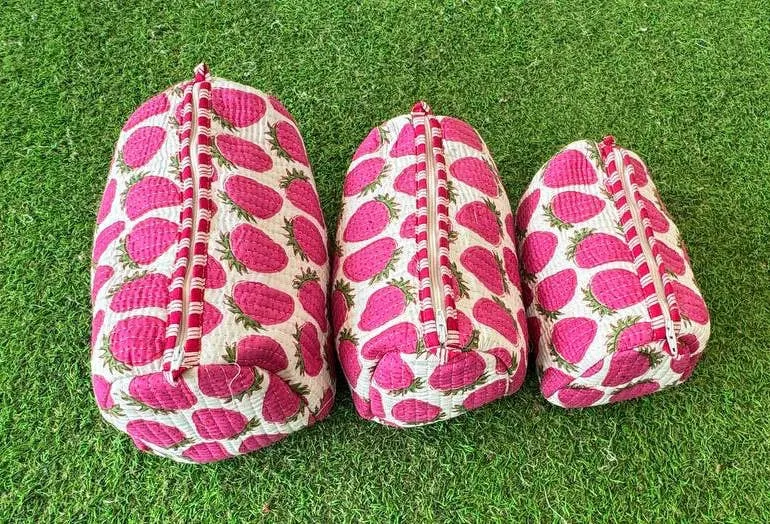 Berry Quilted Bag -Medium