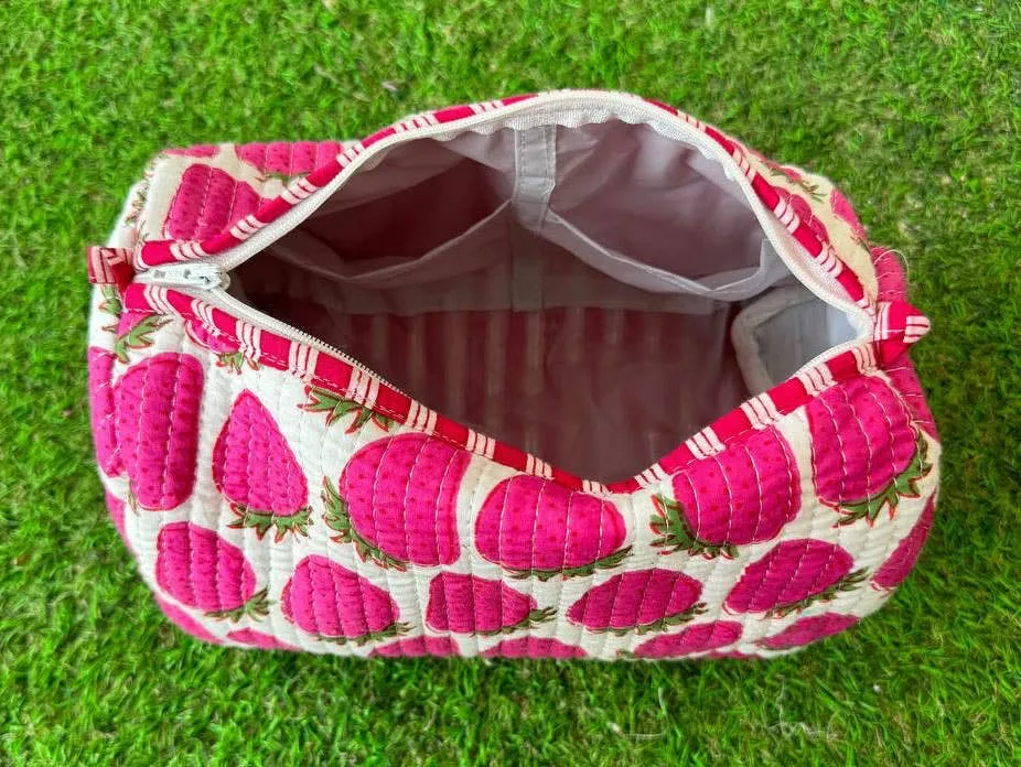 Berry Quilted Bag -Medium