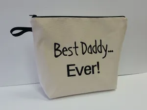 Best Daddy Ever Natural Pouch Toiletry Bag