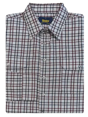 Bisley LS Brushed Cotton Medium Check Shirt