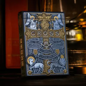 Blue Gilded Admiral Angels Cross Playing Cards - 1 of 150