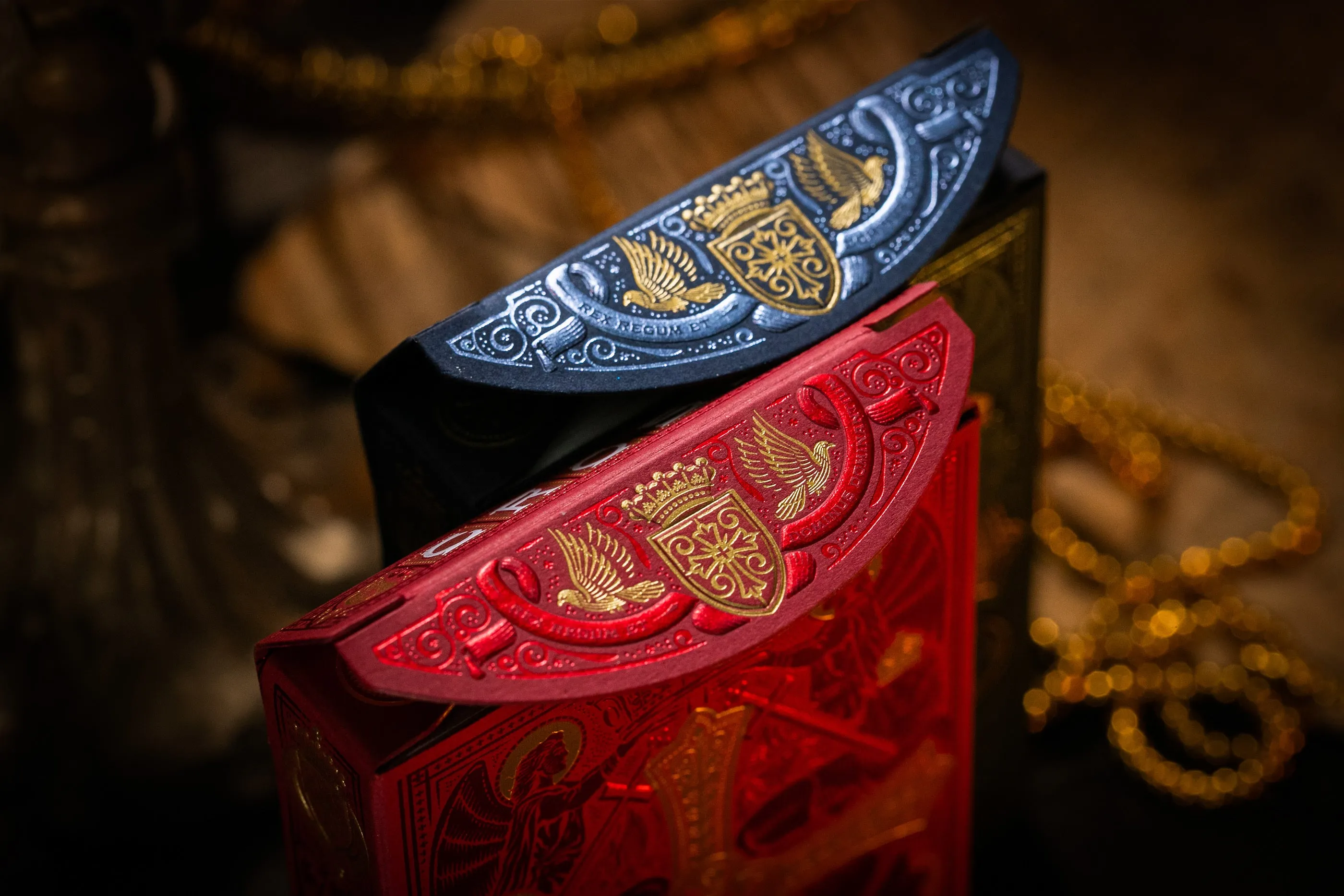 Blue Gilded Admiral Angels Cross Playing Cards - 1 of 150