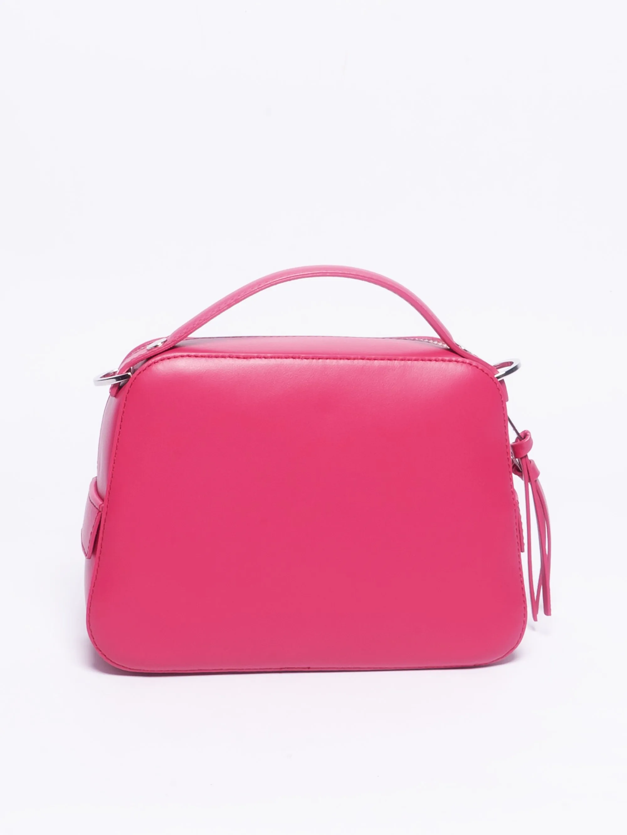 Borsa a Mano Chéri in Pelle Liscia Lampone