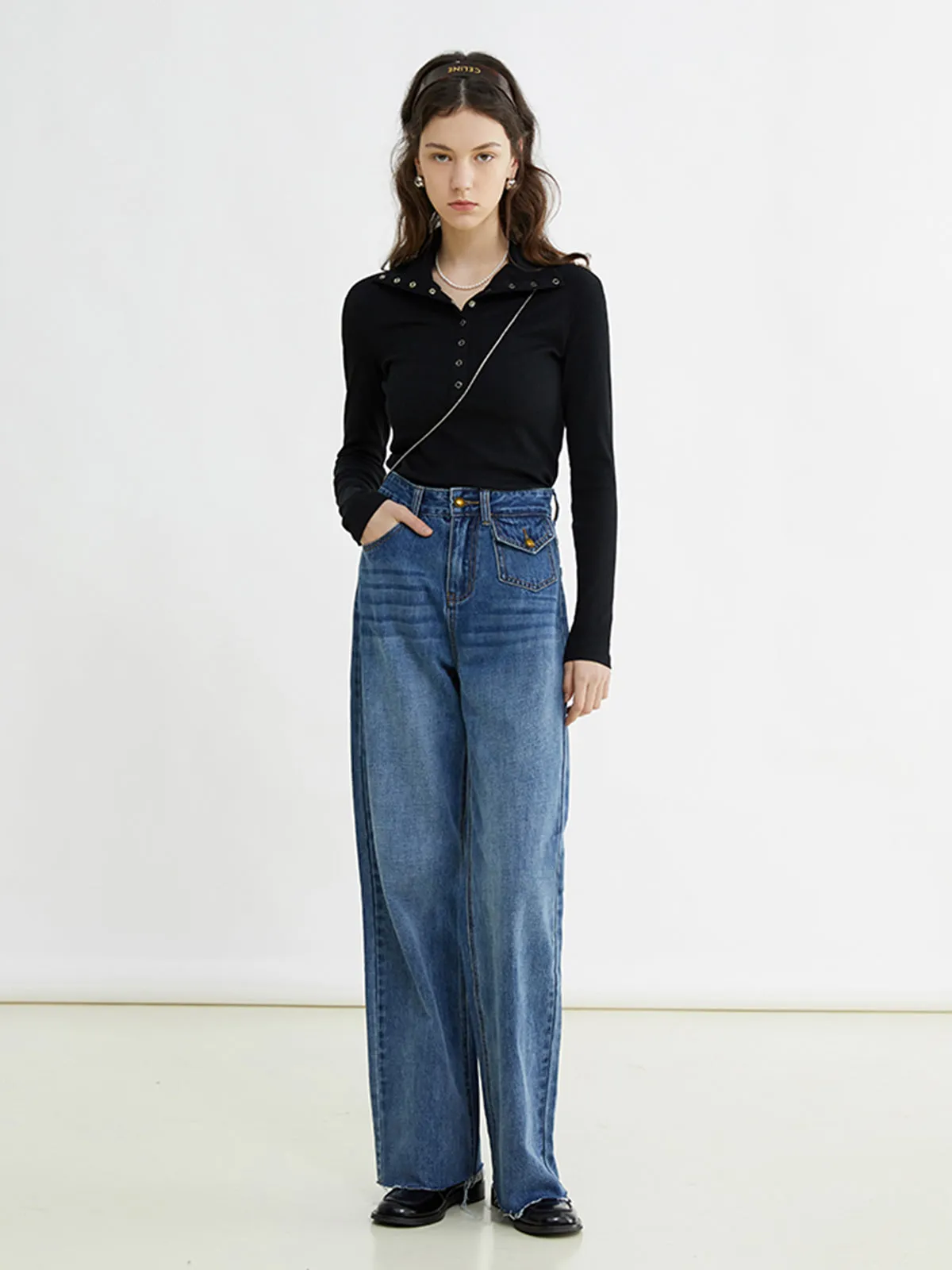 Button Up Graceful Collared Shirt