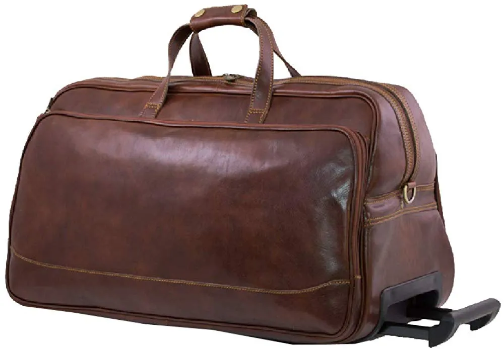 BZNA Firenze Bag Domenico Piccolo braun Trolley Weekender Rollkoffer Reisetasche Business Bag Italy Handtasche Tasche Leder Neu