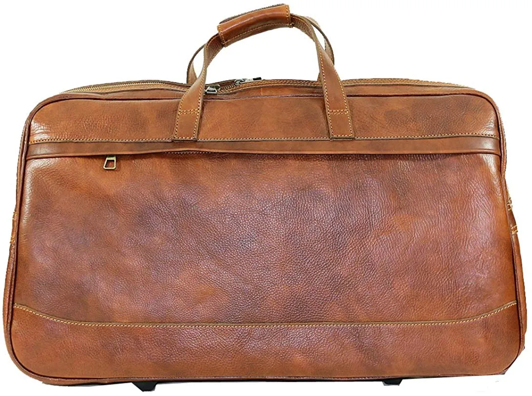 BZNA Firenze Bag Domenico Piccolo cognac Trolley Weekender Rollkoffer Reisetasche Business Bag Italy Handtasche Tasche Leder Neu