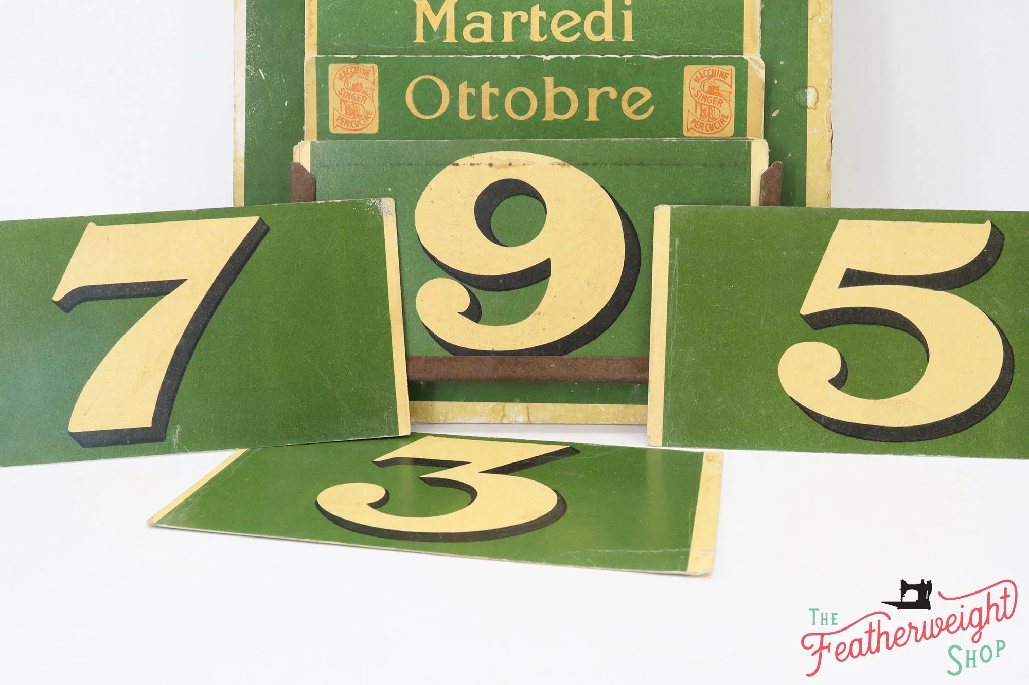 Calendar - Perpetual Green Italian (Vintage Original) - RARE