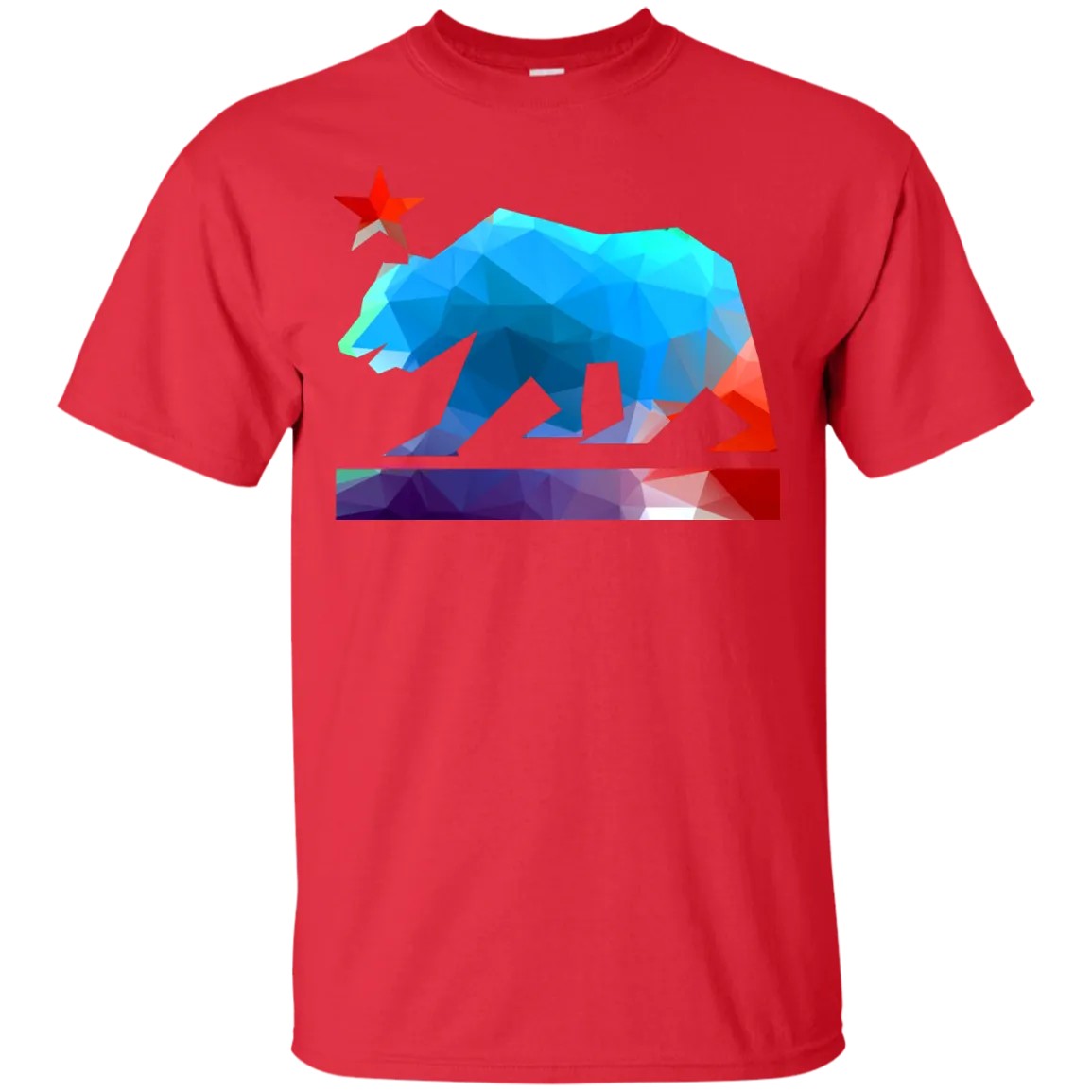 California State Bear (fractal colors) T-Shirt