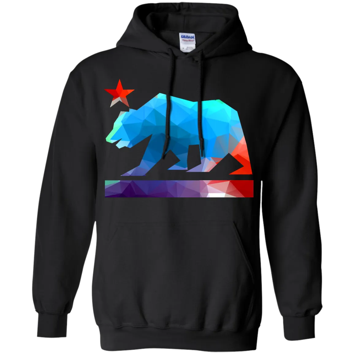 California State Bear (fractal colors) T-Shirt