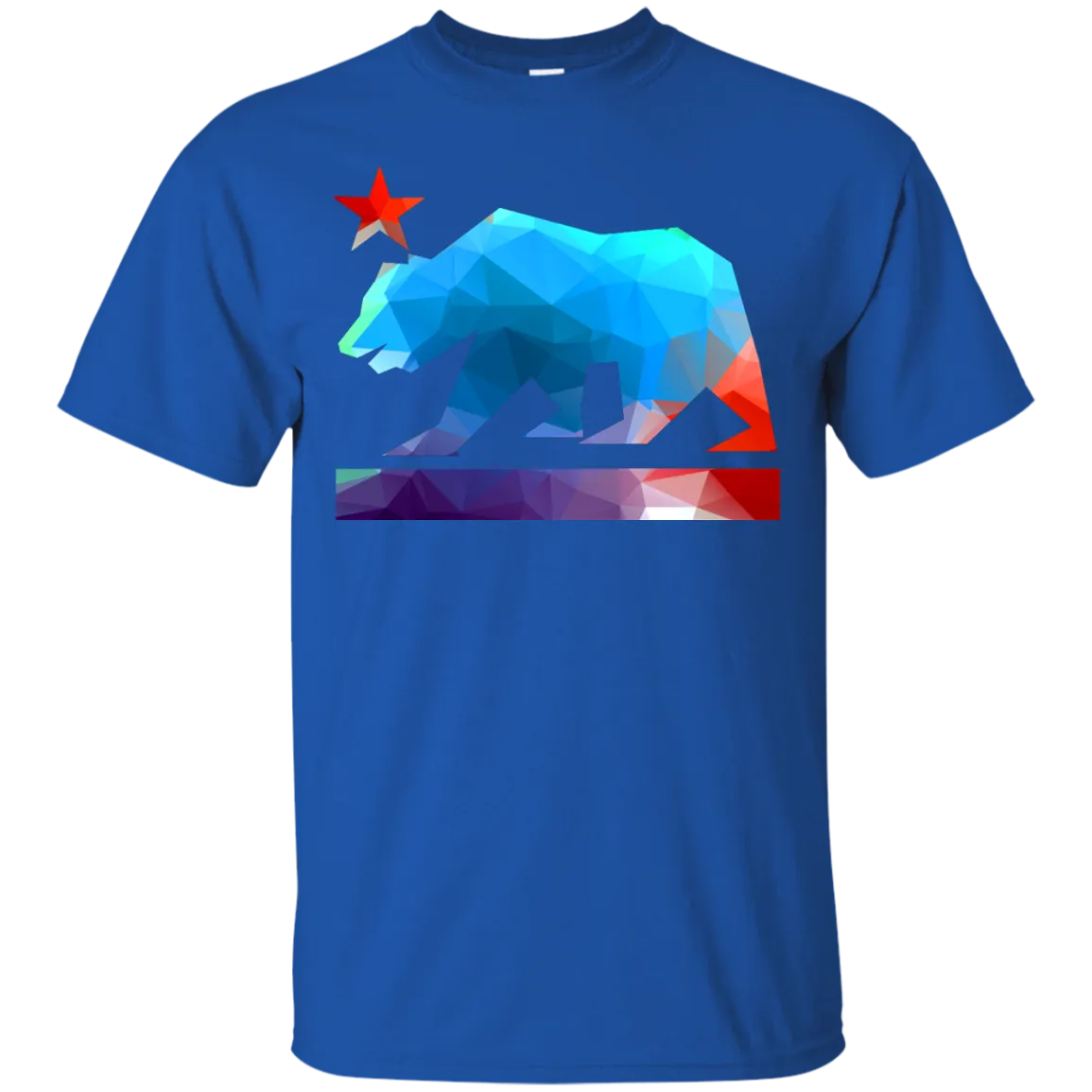 California State Bear (fractal colors) T-Shirt