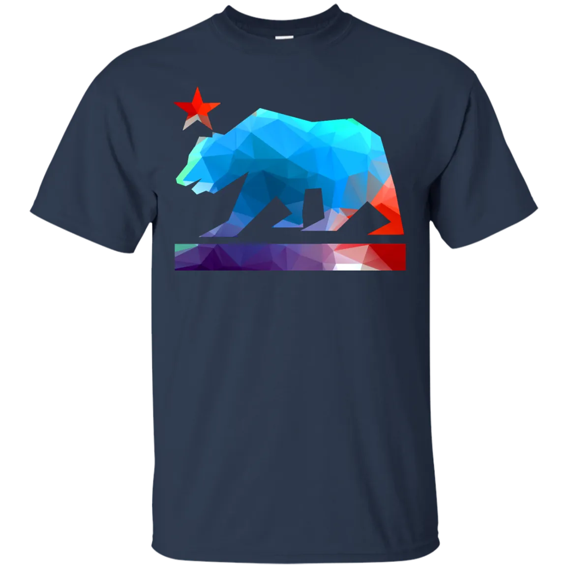 California State Bear (fractal colors) T-Shirt