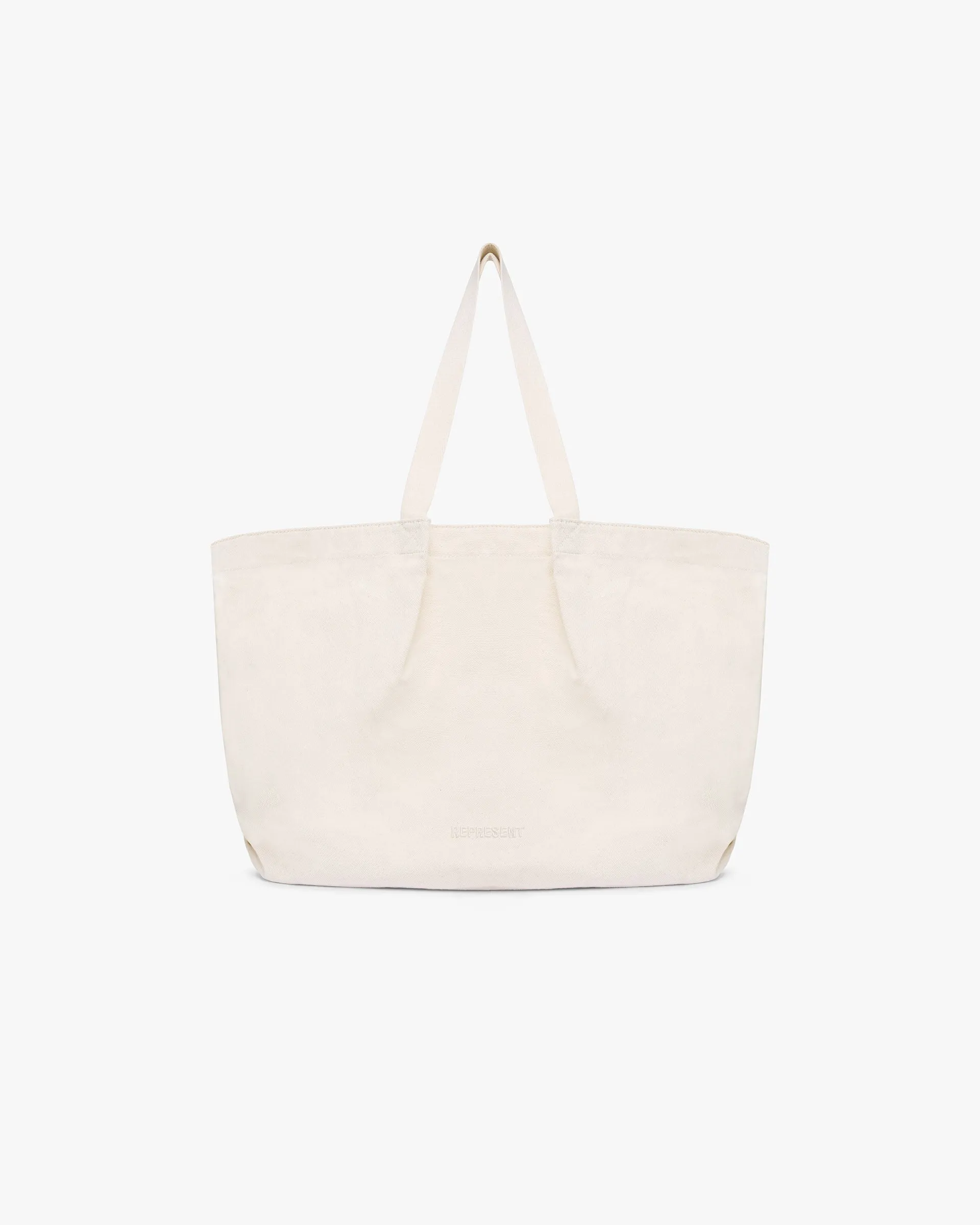 Canvas Pleat Large Tote - Pistachio Shell
