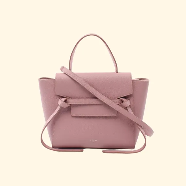 Celine Belt Bag Nano Leather Dusty Pink 2Way
