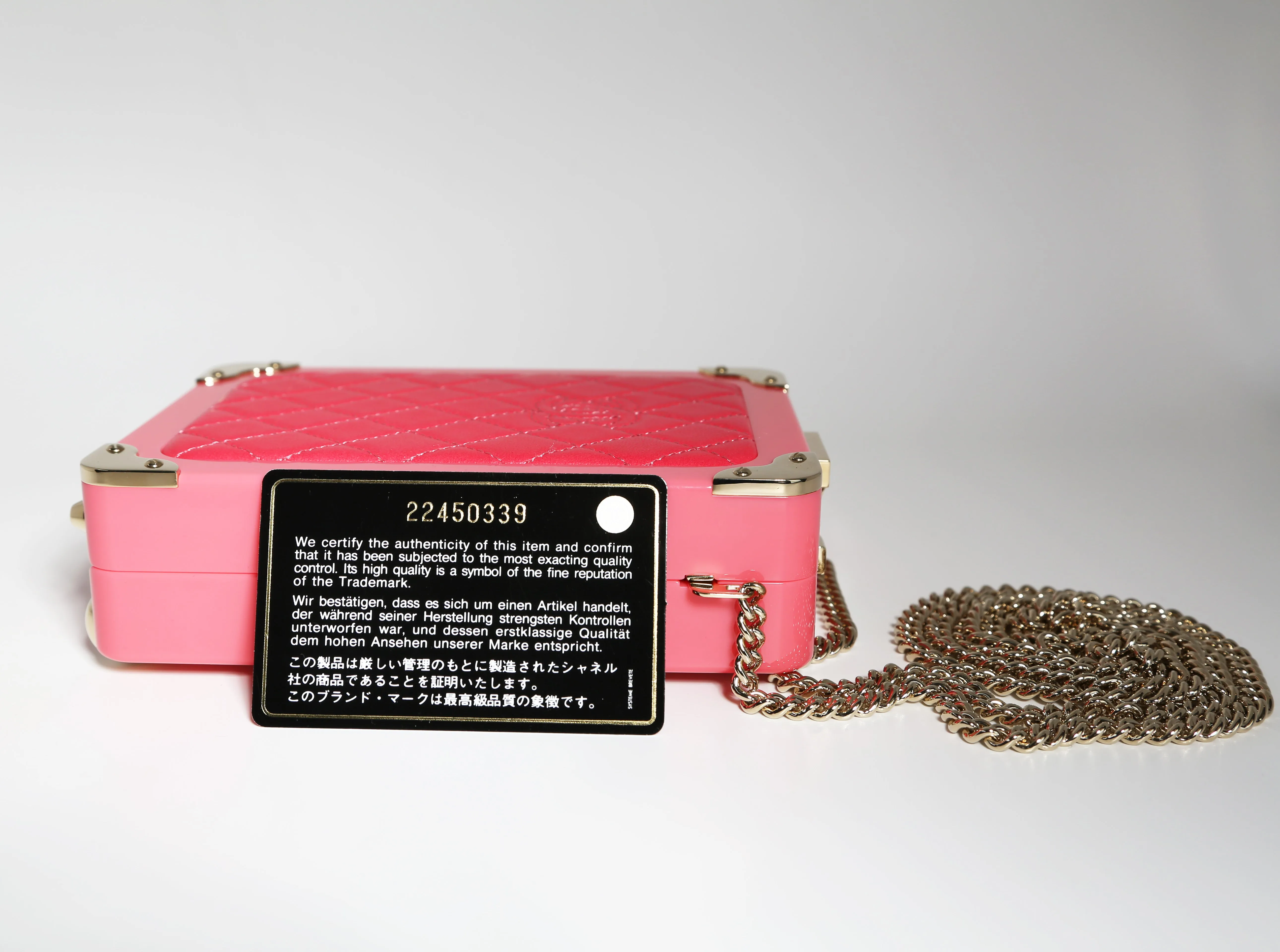 CHANEL 2016 SS Trolley Pink Minaudiere