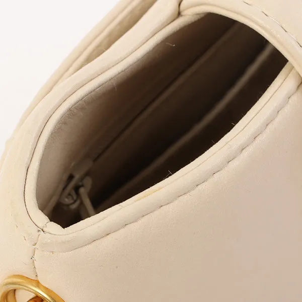 Chanel Around 1998 Made Turn-Lock Mini Chain Handle Bag Ivory