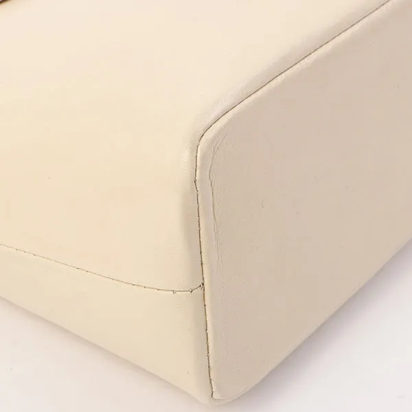 Chanel Around 1998 Made Turn-Lock Mini Chain Handle Bag Ivory