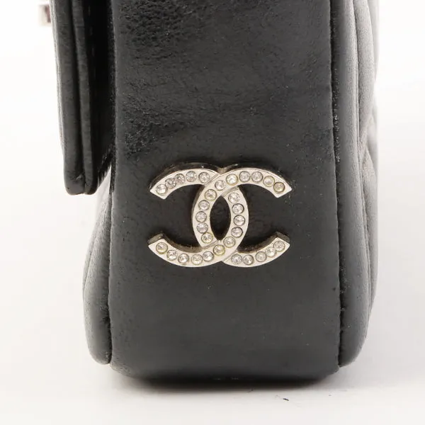 Chanel Around 2000 Made 2.55 Design Stitch Side Cc Mark Mini Chain Bag Dark Navy