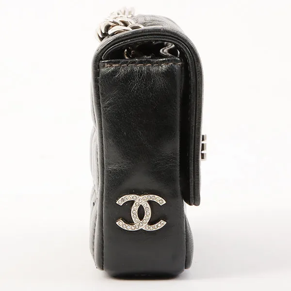 Chanel Around 2000 Made 2.55 Design Stitch Side Cc Mark Mini Chain Bag Dark Navy