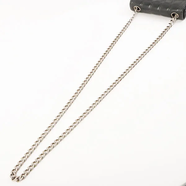 Chanel Around 2000 Made 2.55 Design Stitch Side Cc Mark Mini Chain Bag Dark Navy