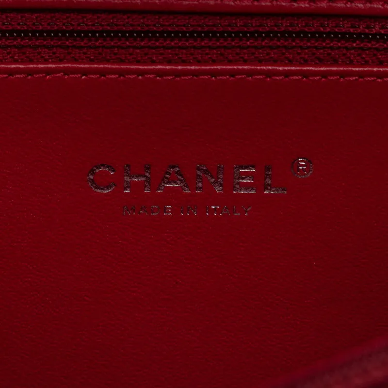 Chanel CC Filigree Chain Shoulder Bag Vanity Bag White Black Canvas  CHANEL