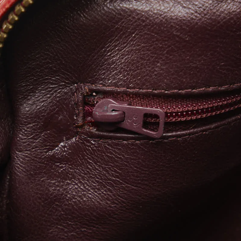 Chanel Cocomark Tassel Chain  houlder Bag Red Leather  CHANEL