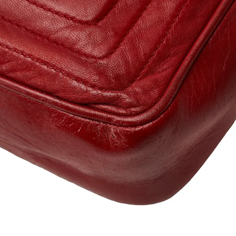 Chanel Cocomark Tassel Chain  houlder Bag Red Leather  CHANEL