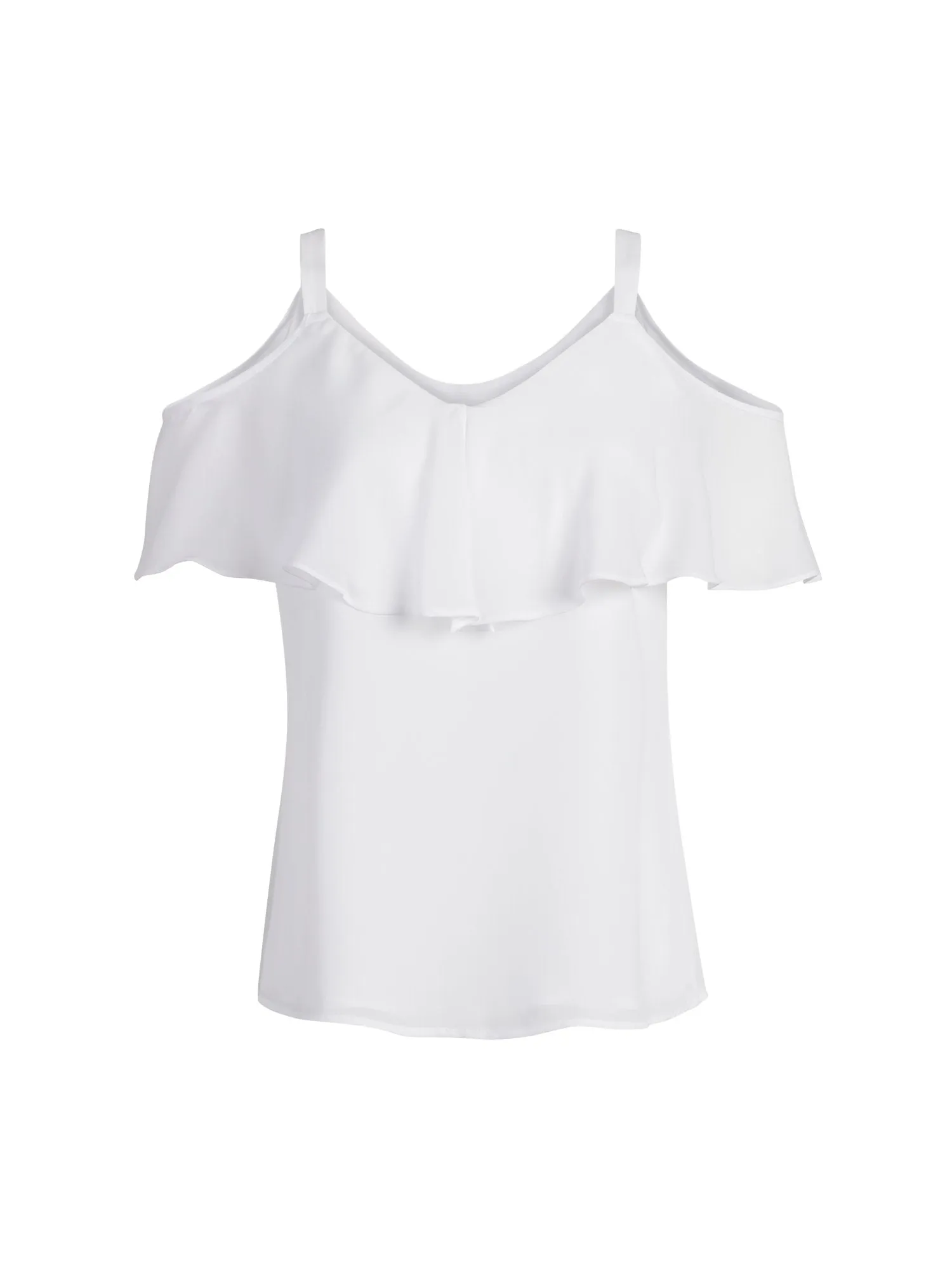 Cold-Shoulder Ruffle Top - 7th Avenue