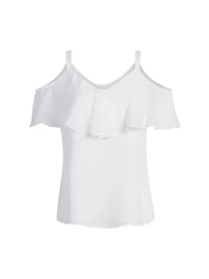 Cold-Shoulder Ruffle Top - 7th Avenue