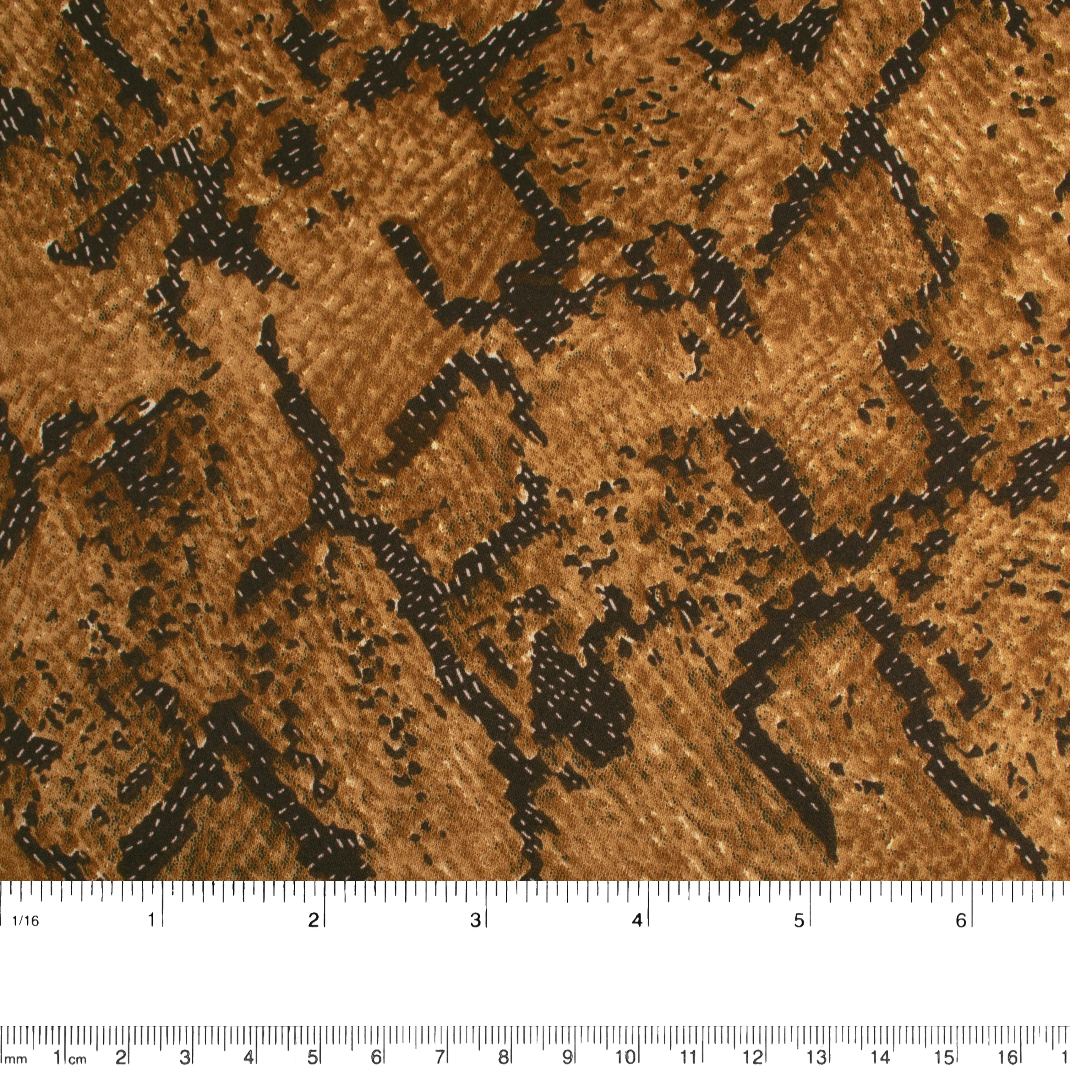 COLLEEN Satin Velvet Print - Snake - Brown