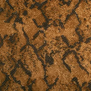 COLLEEN Satin Velvet Print - Snake - Brown