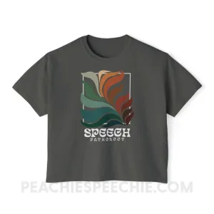 Colorful Bloom Speech Pathology Comfort Colors Boxy Tee