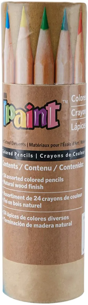 COLOURED PENCIL TUBE SET, 24 PENCILS