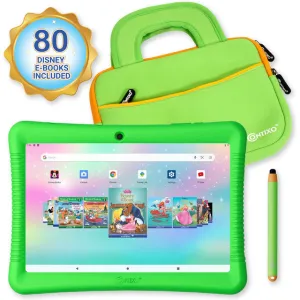 Contixo K102 10" Kids Tablet and Tablet Bag Bundle, 32GB Storage, 80  Disney eBooks, Kid-Proof Case