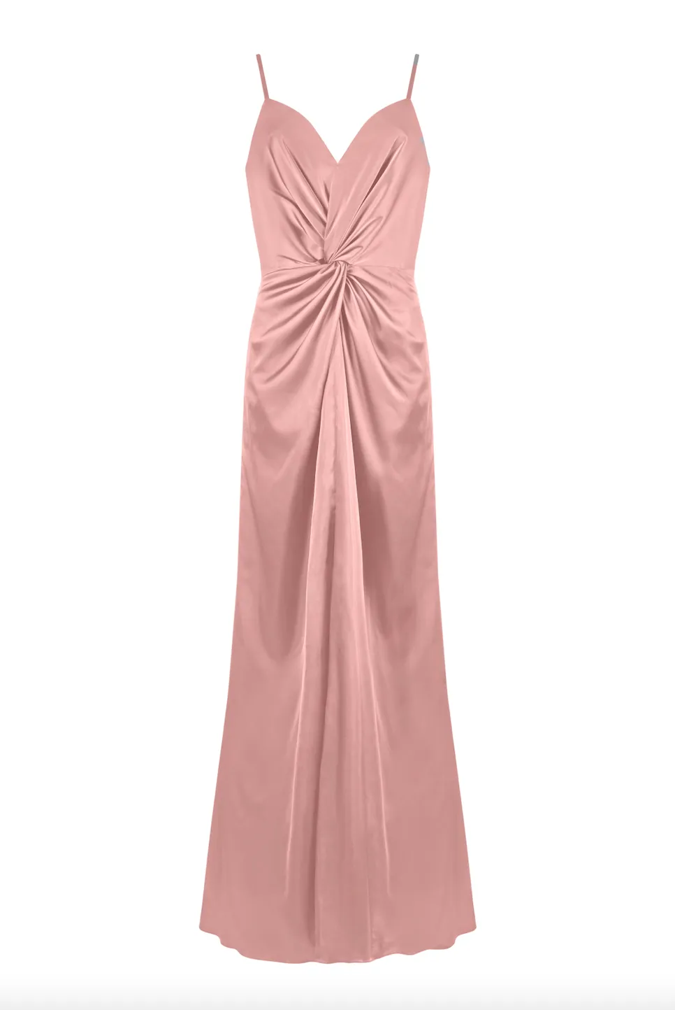 Cora Bridesmaid Dress In Blush Satin