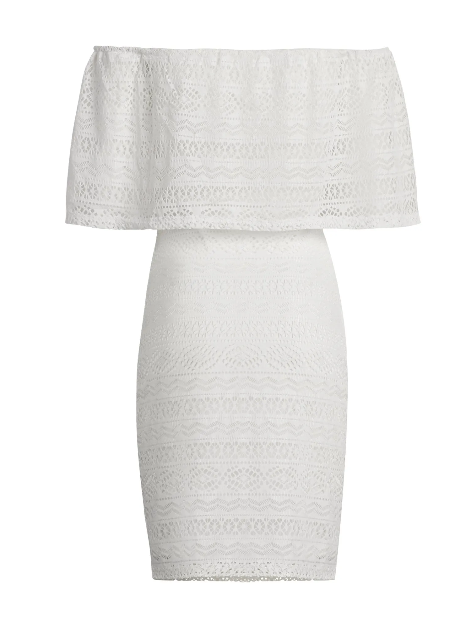 Crochet Off-The-Shoulder Sheath Dress