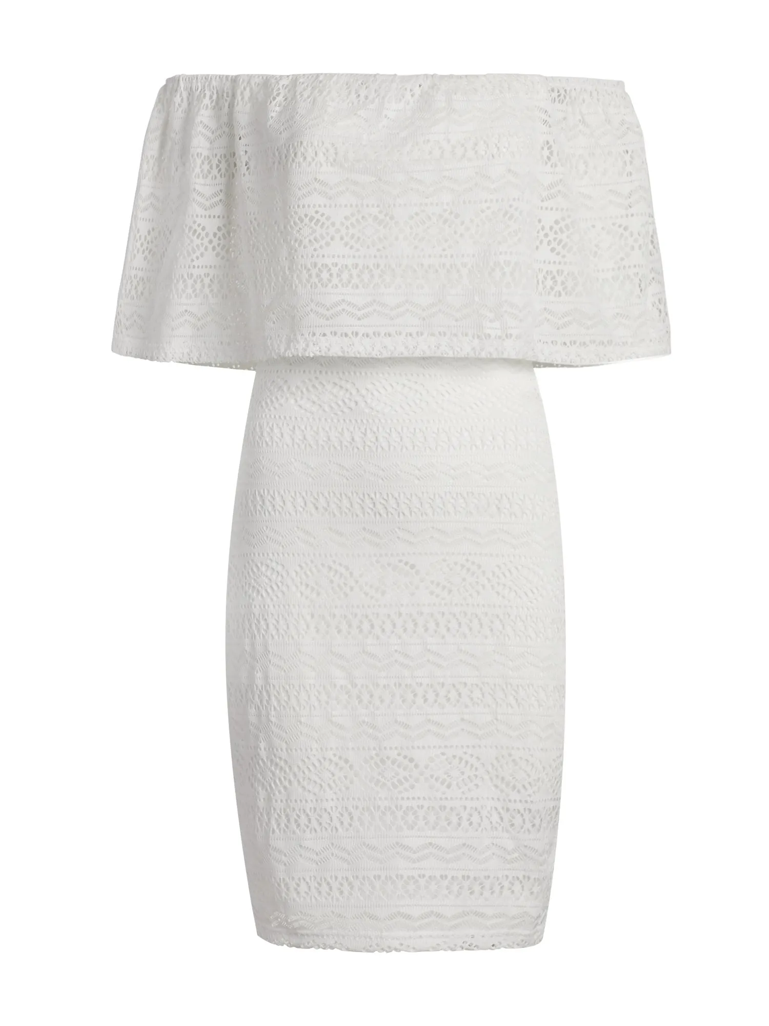 Crochet Off-The-Shoulder Sheath Dress