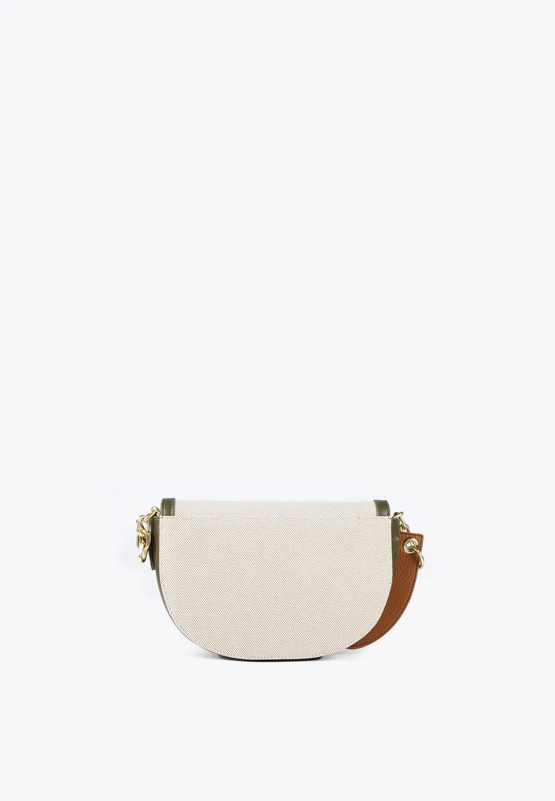 Crossbody bag in contrasting materials