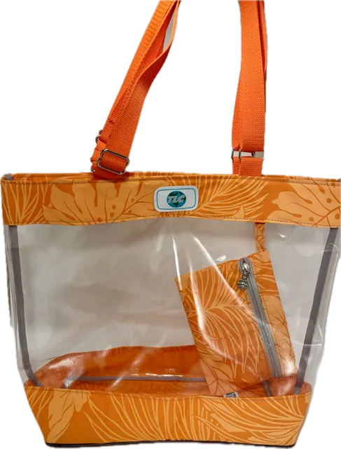 CST- Lava Hawaiian Print Clear Stadium Tote Bag